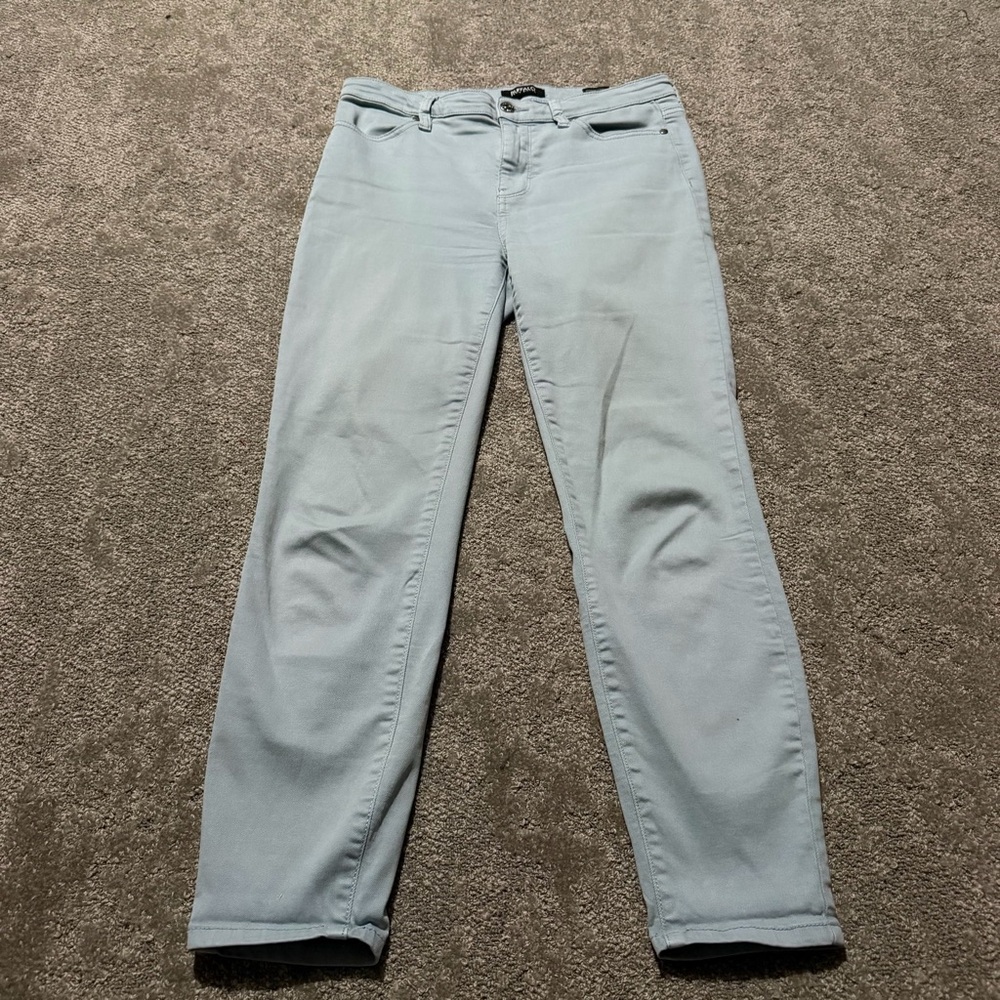 Buffalo David Bitton light pale blue women’s pants skinny ankle high rise size 4